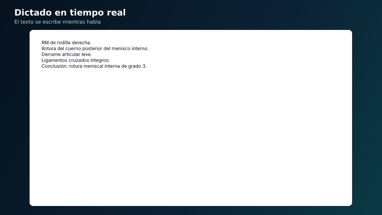 Dictado en tiempo real